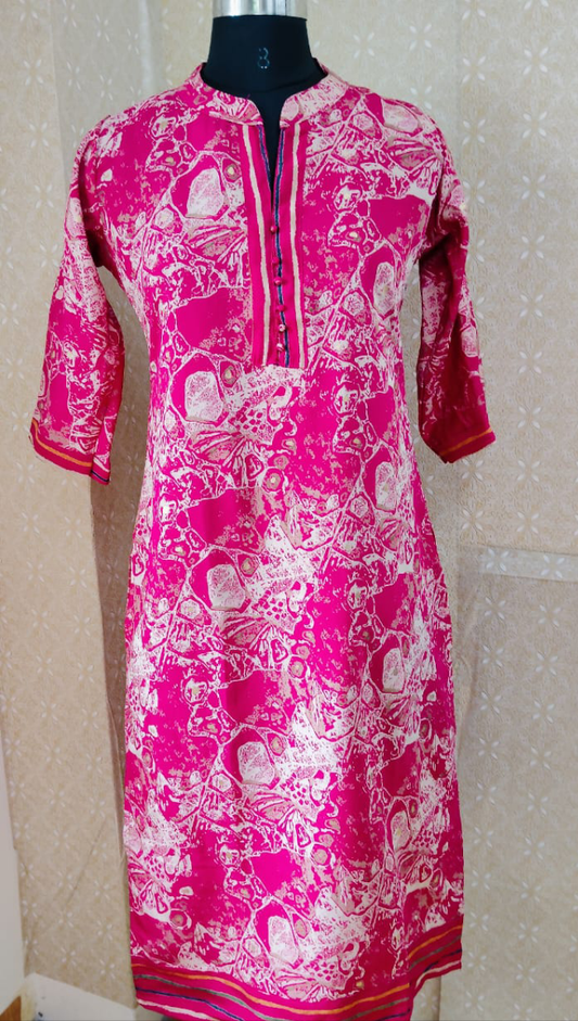 Ruby silk Collar Kurti✨AGRS128✨