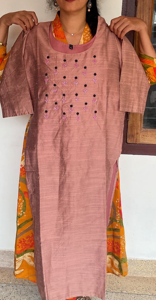 Cotton silk handwork Kurti ✨AGSHD1✨