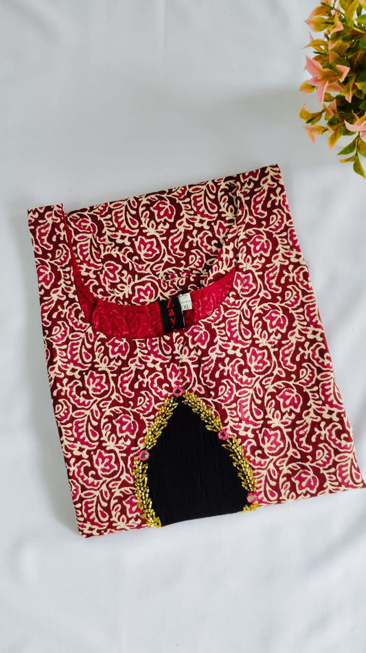 Cotton handwork Kurtis   AG-CHK143