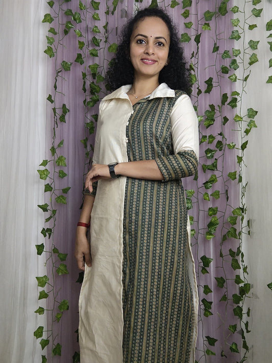 Shirt Collar Kurti with bottom✨AGCK231✨