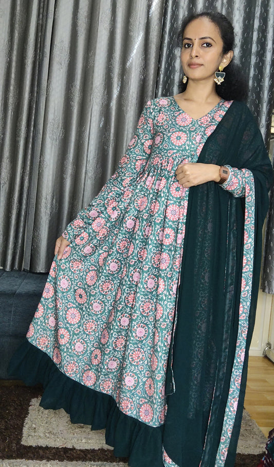 Alia cut Kurti with dupatta   AGAK208