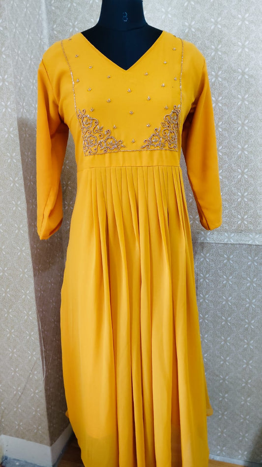 GEORGETTE Pleated A-line AG-GA136