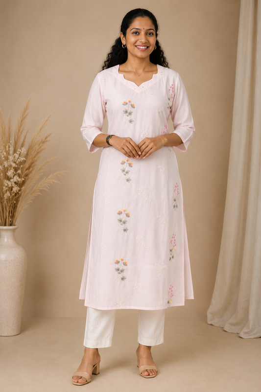 Mulchanderi Side Slit Kurti✨AG2664✨