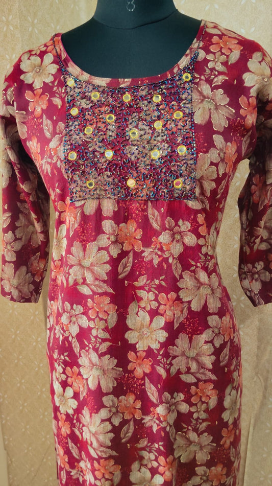 Rayon handwork Kurti✨AGRHK121✨