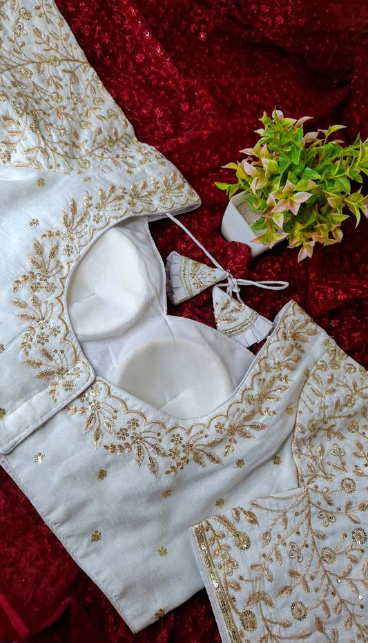 Heavy Embroidery Padded Blouse AG-CB197