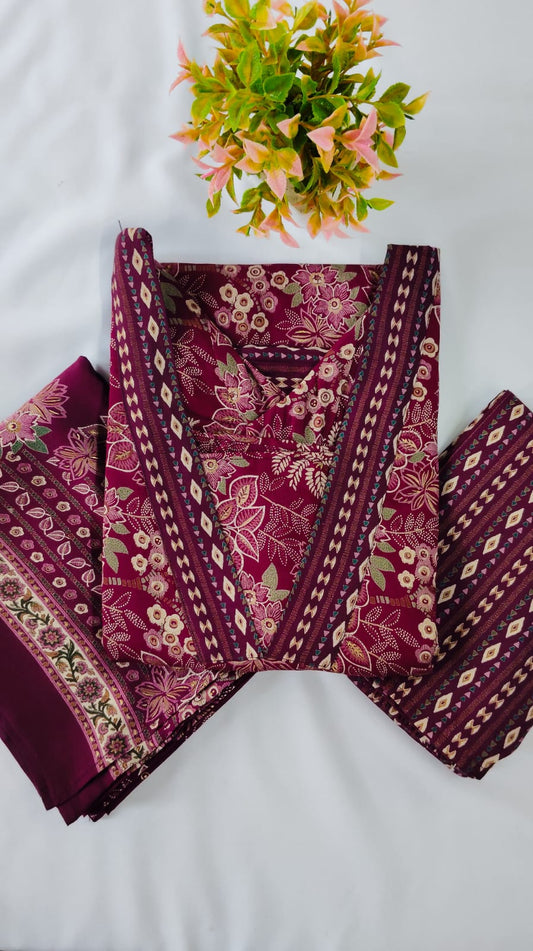 Ruby Silk Kurti Bottom Dupatta set AG-RSK131