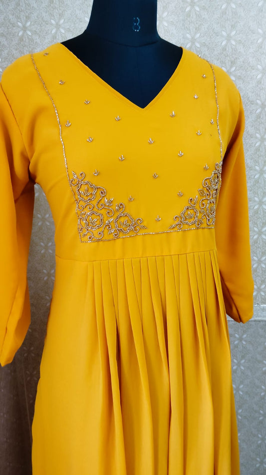 GEORGETTE Pleated A-line AG-GA136