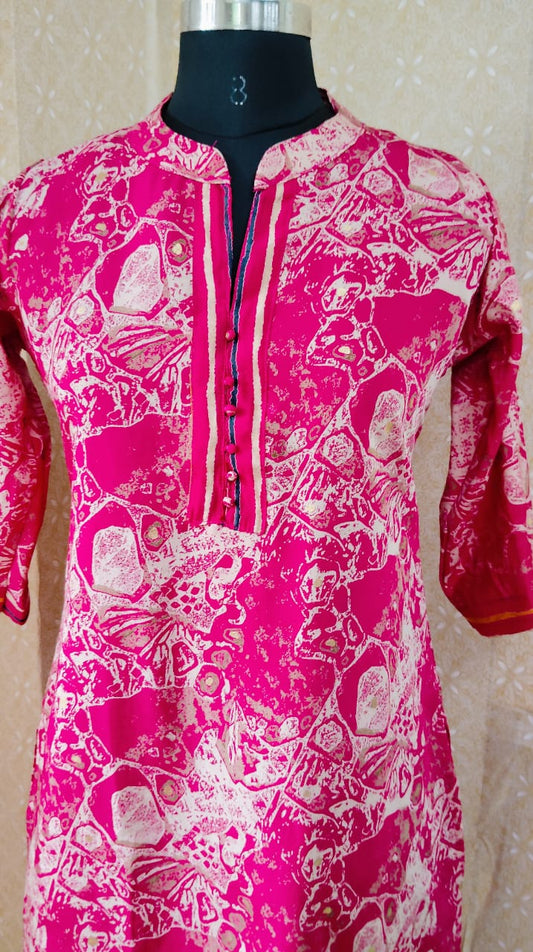 Ruby silk Collar Kurti✨AGRS128✨