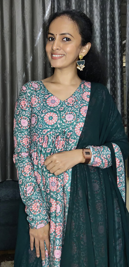 Alia cut Kurti with dupatta   AGAK208