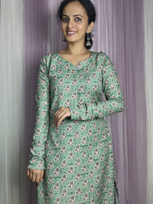 Doriya Full Sleeve Kurti AGDK233