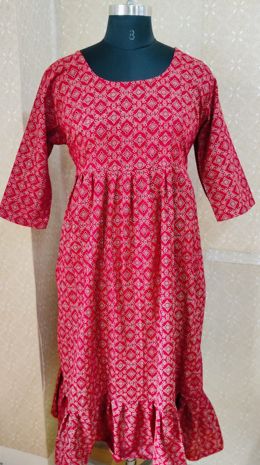 Ajrak frock style🌼AGAF134🌼