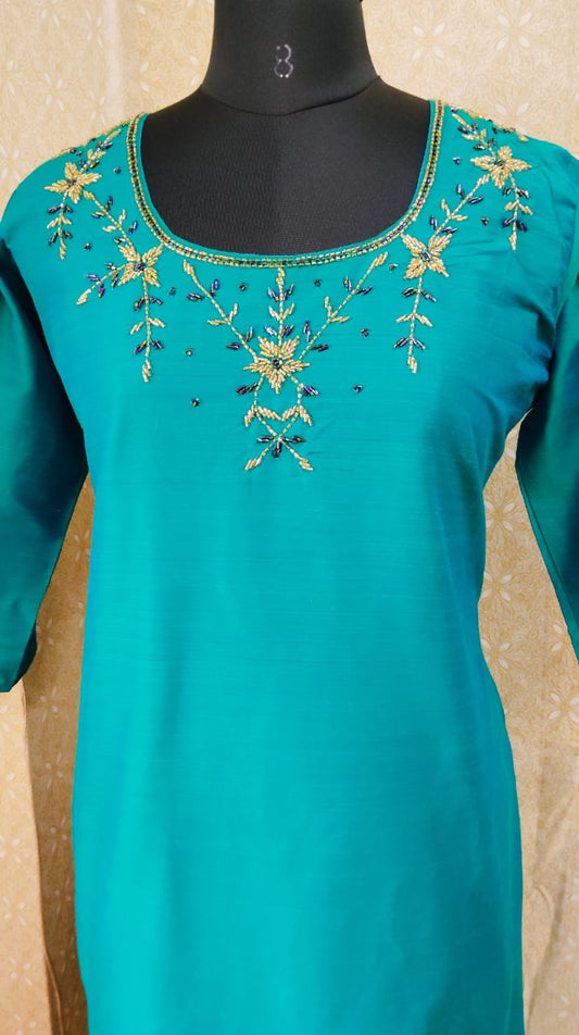 Cotton Silk Handwork Kurti🌼AGCSK135🌼
