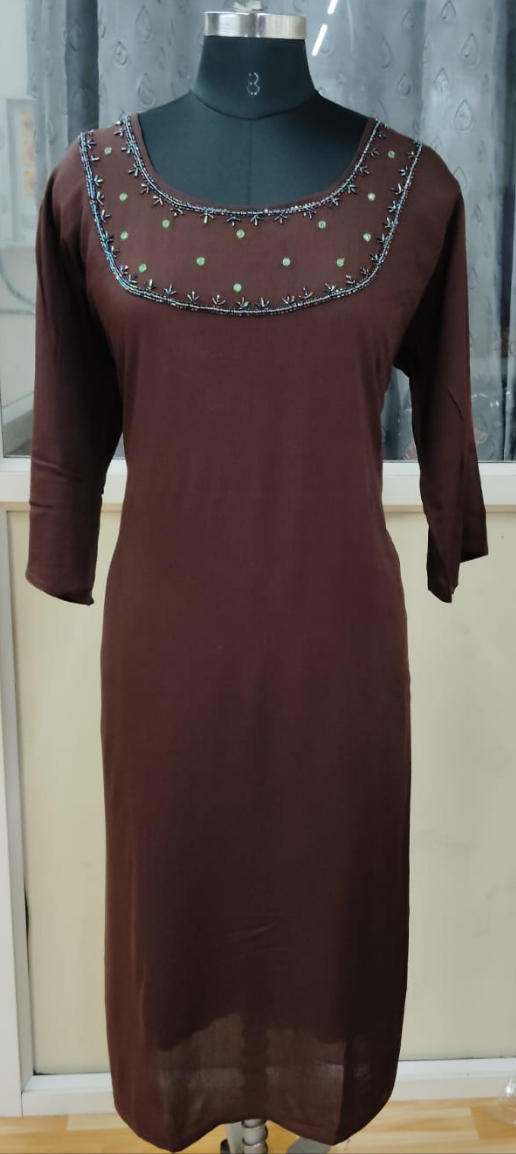 Rayon Handwork Kurtis AG-RHK110