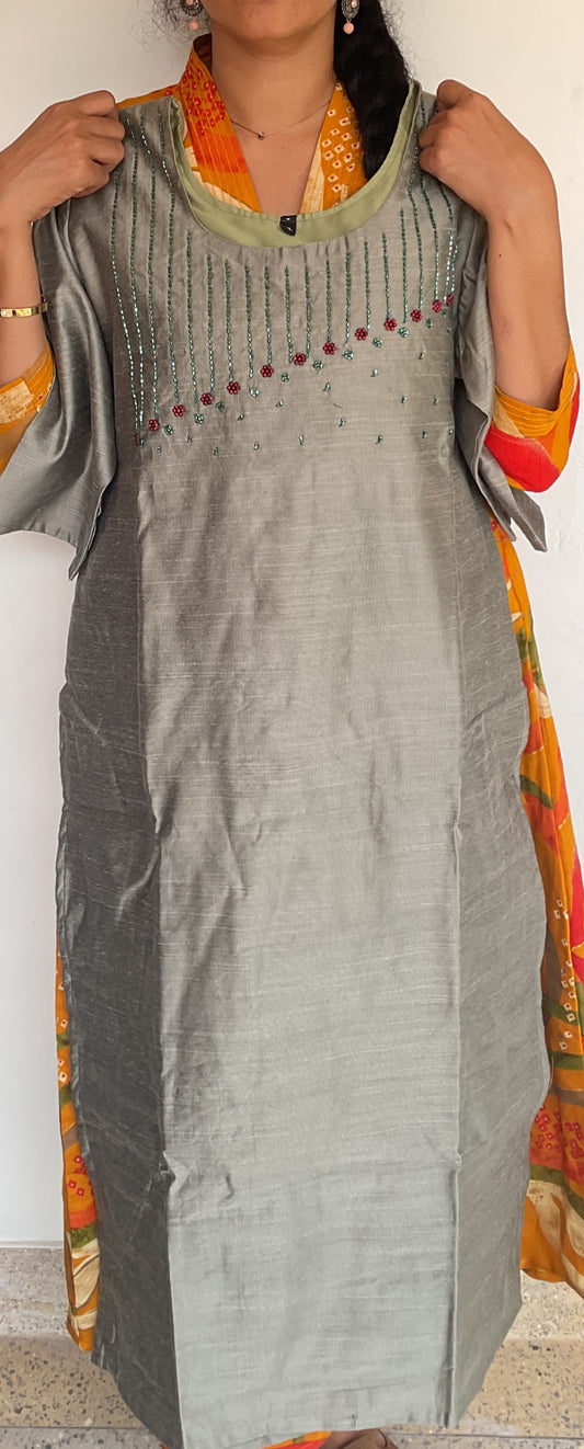 Cotton silk handwork Kurti✨AGSHD2✨