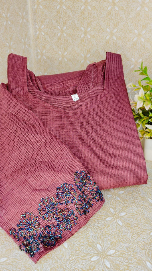 Net cotta handwork kurti AGNCK207